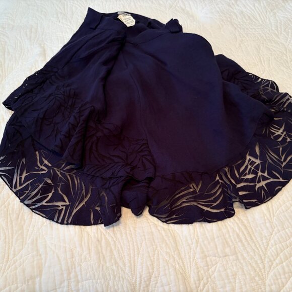 ''Ruffled skirt Size 46  Lorena Paris, Navy Blue - Picture 1 of 2